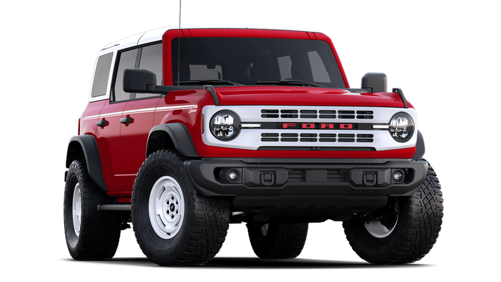 Red 2025 Ford Bronco Heritage edition