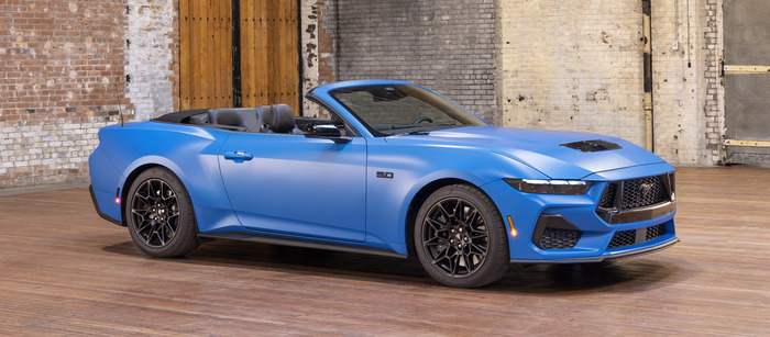 Blue Ford Mustang Convertible