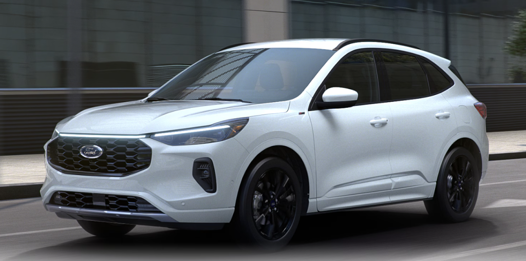 White 2025 Ford Escape driving in Jenkintown