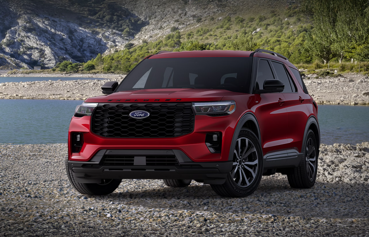 Red 2026 Ford Explorer ST-Line