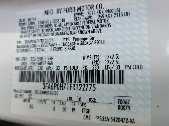 2015 Ford Fusion SE